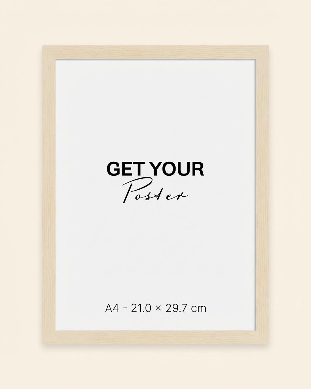 Bilderrahmen aus Massivholz – Natur, A4 (21×29,7 cm)