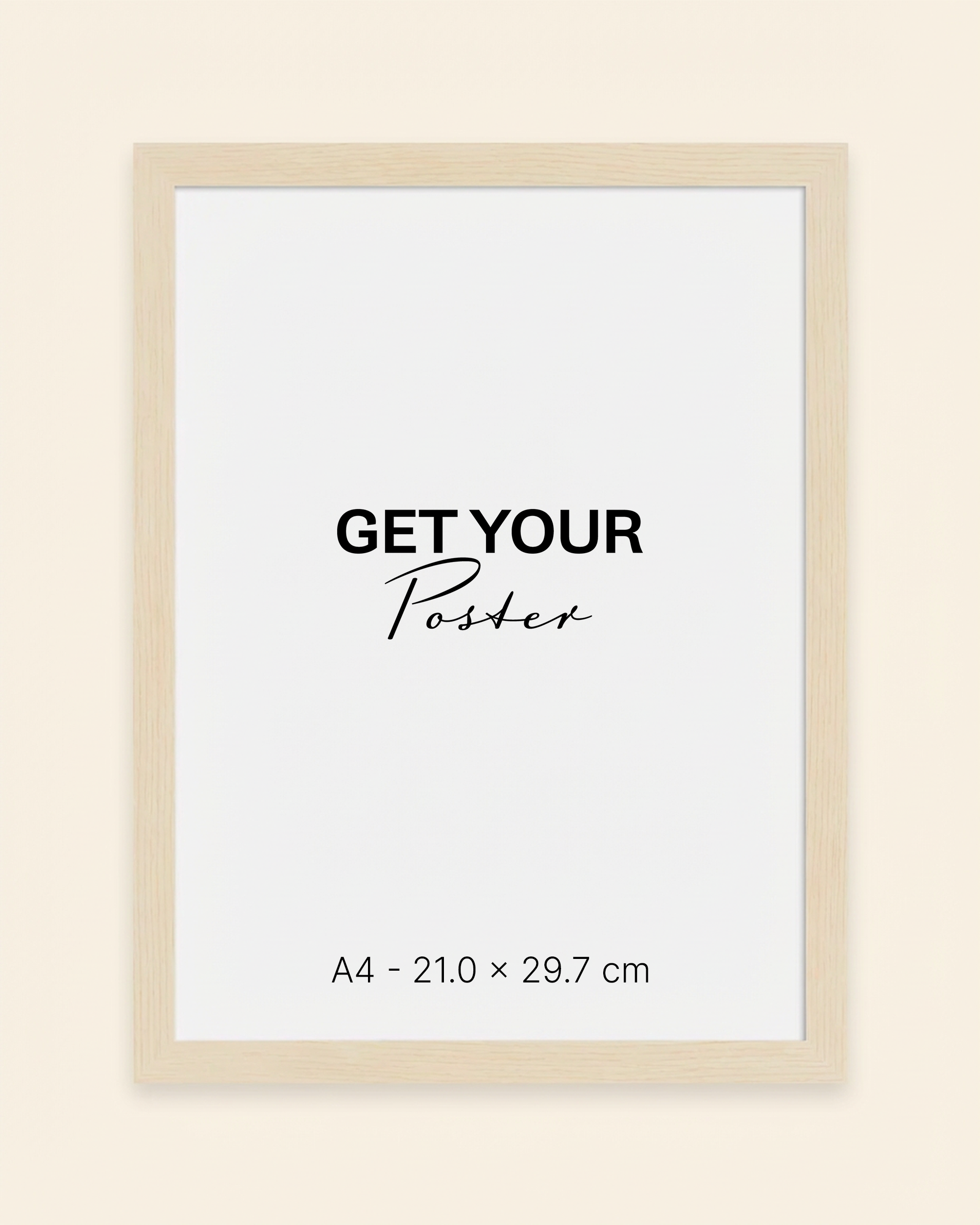 Bilderrahmen aus Massivholz – Natur, A4 (21×29,7 cm)