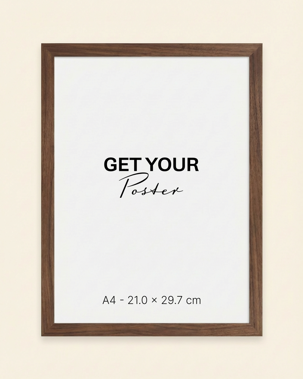 Bilderrahmen aus Massivholz – Nussbaum, A4 (21×29,7 cm)