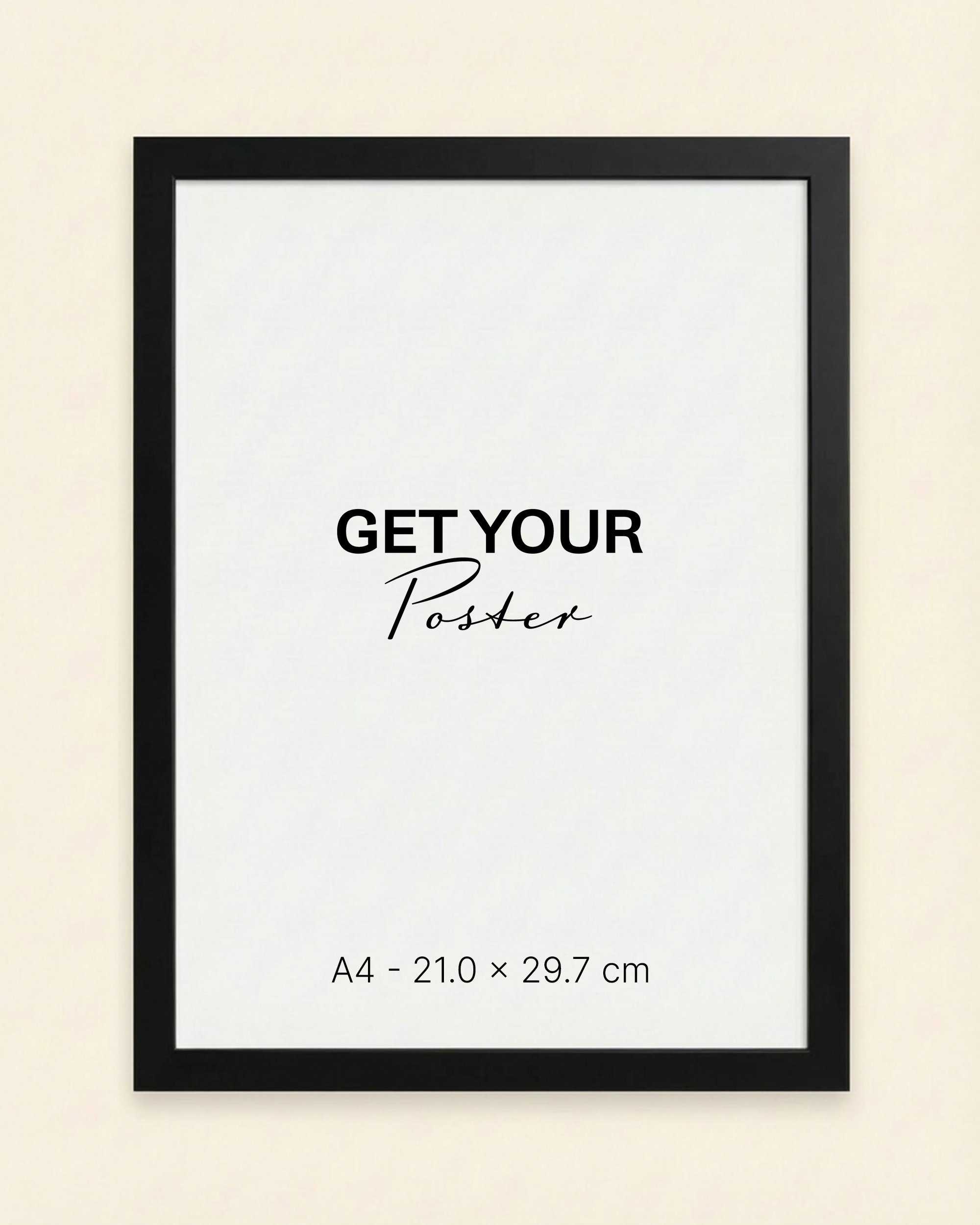 Bilderrahmen aus Massivholz – Schwarz, A4 (21×29,7 cm)