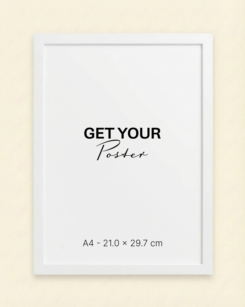 Bilderrahmen aus Massivholz – Weiß, A4 (21×29,7 cm)