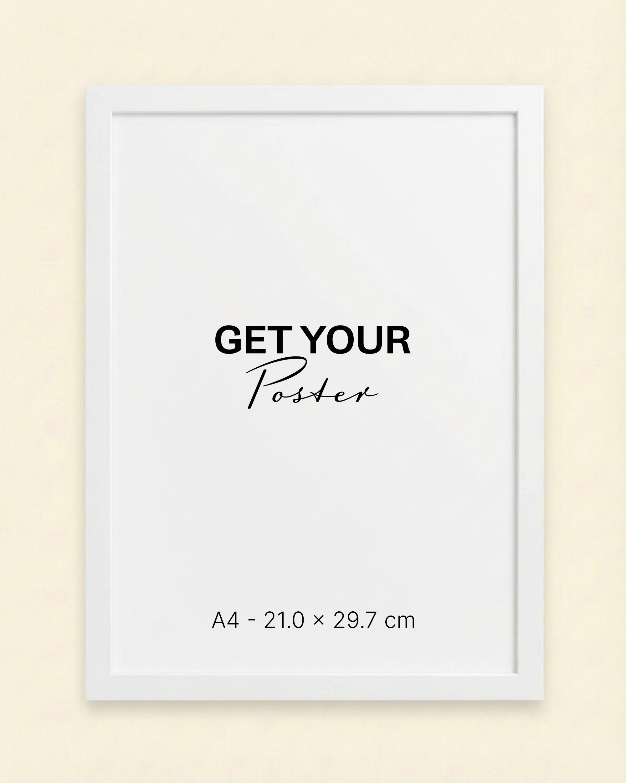 Bilderrahmen aus Massivholz – Weiß, A4 (21×29,7 cm)