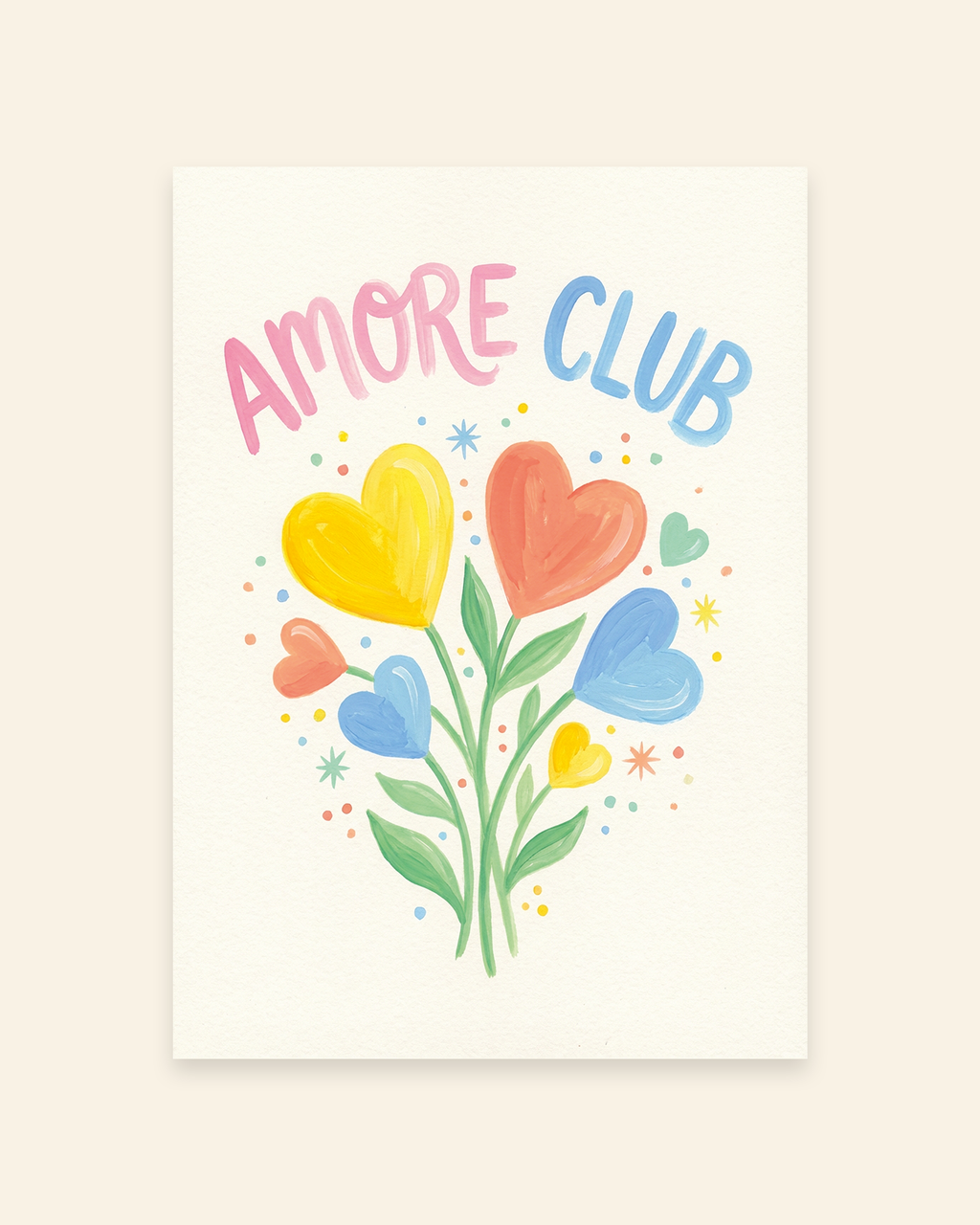 Amore Club Hearts Bouquet Poster