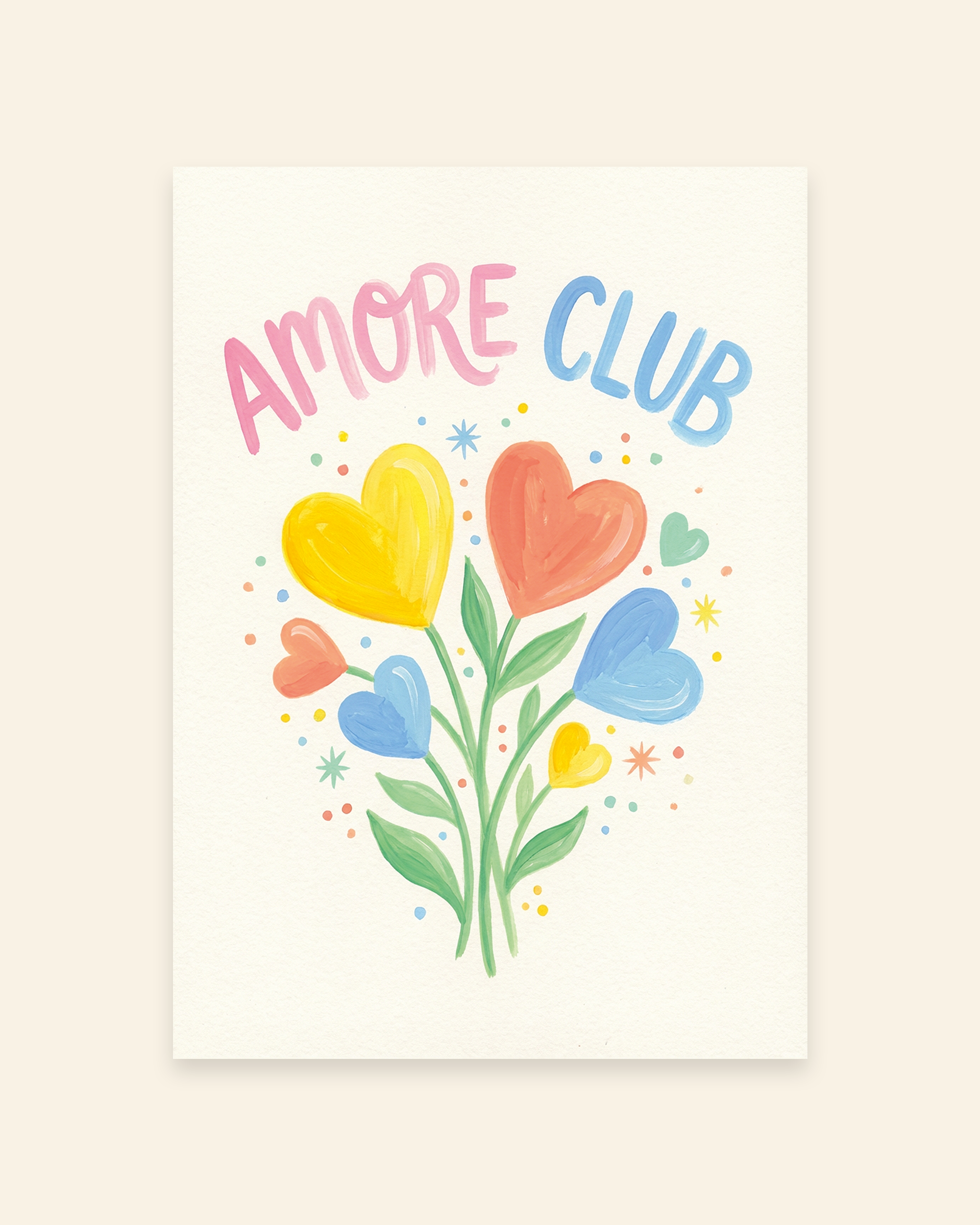 Amore Club Hearts Bouquet Poster