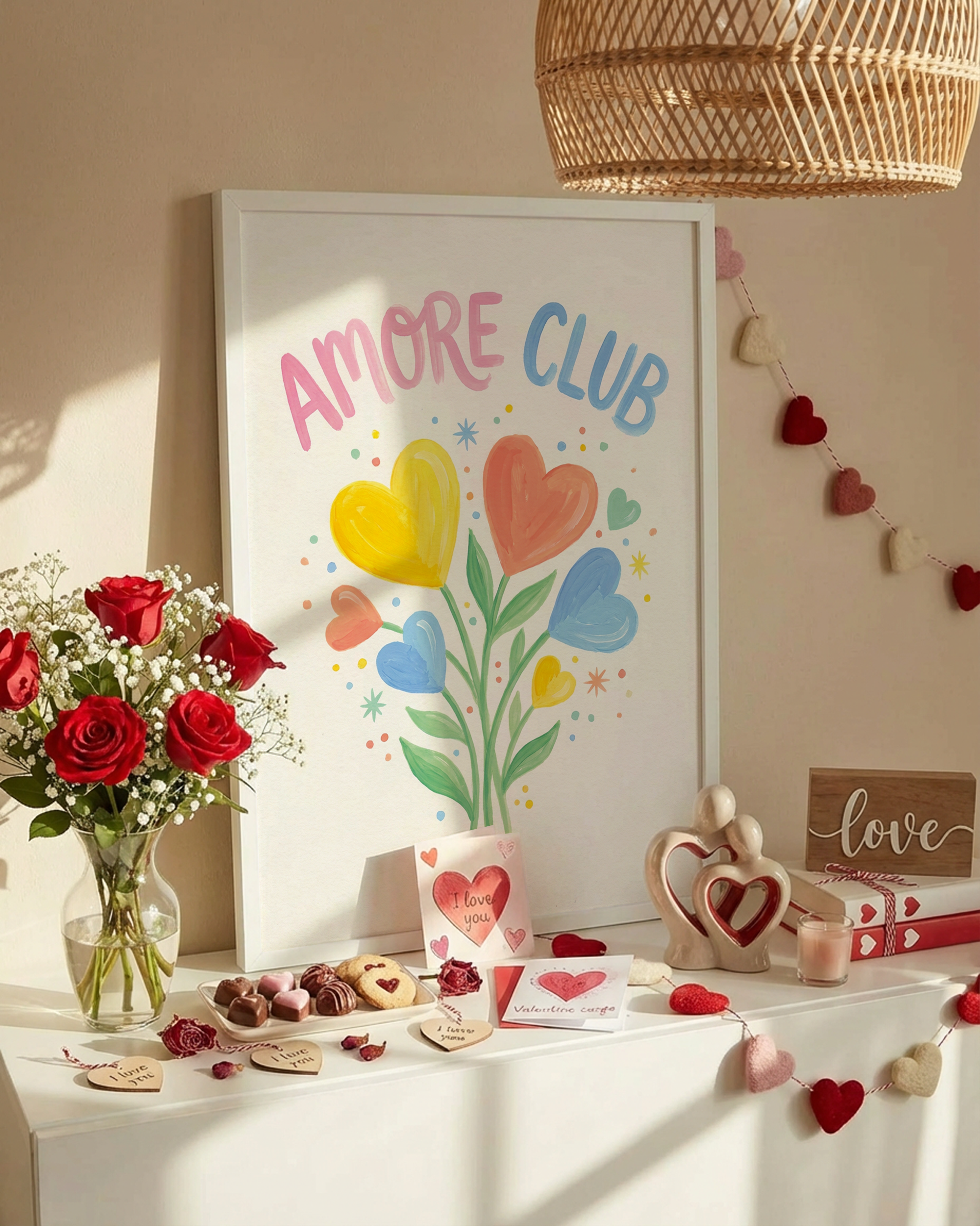 Amore Club Hearts Bouquet Poster
