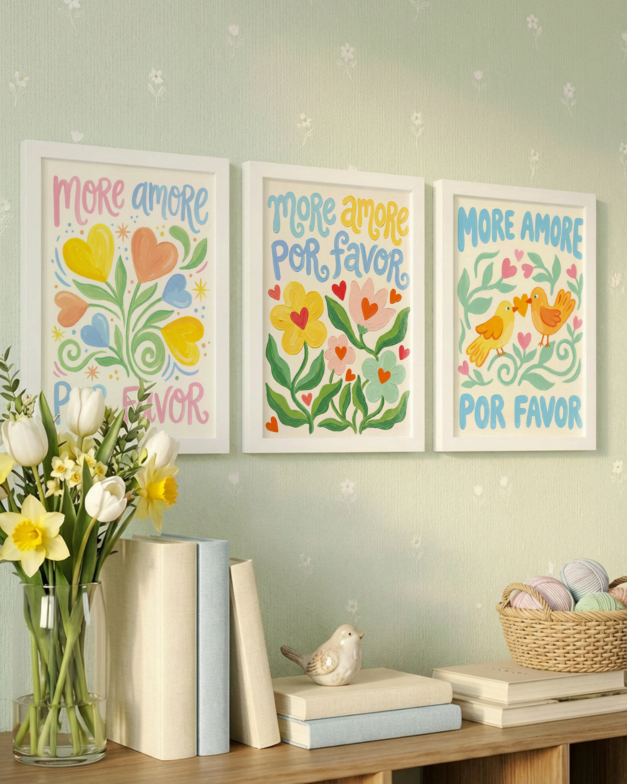 More Amore Por Favor Hearts Poster