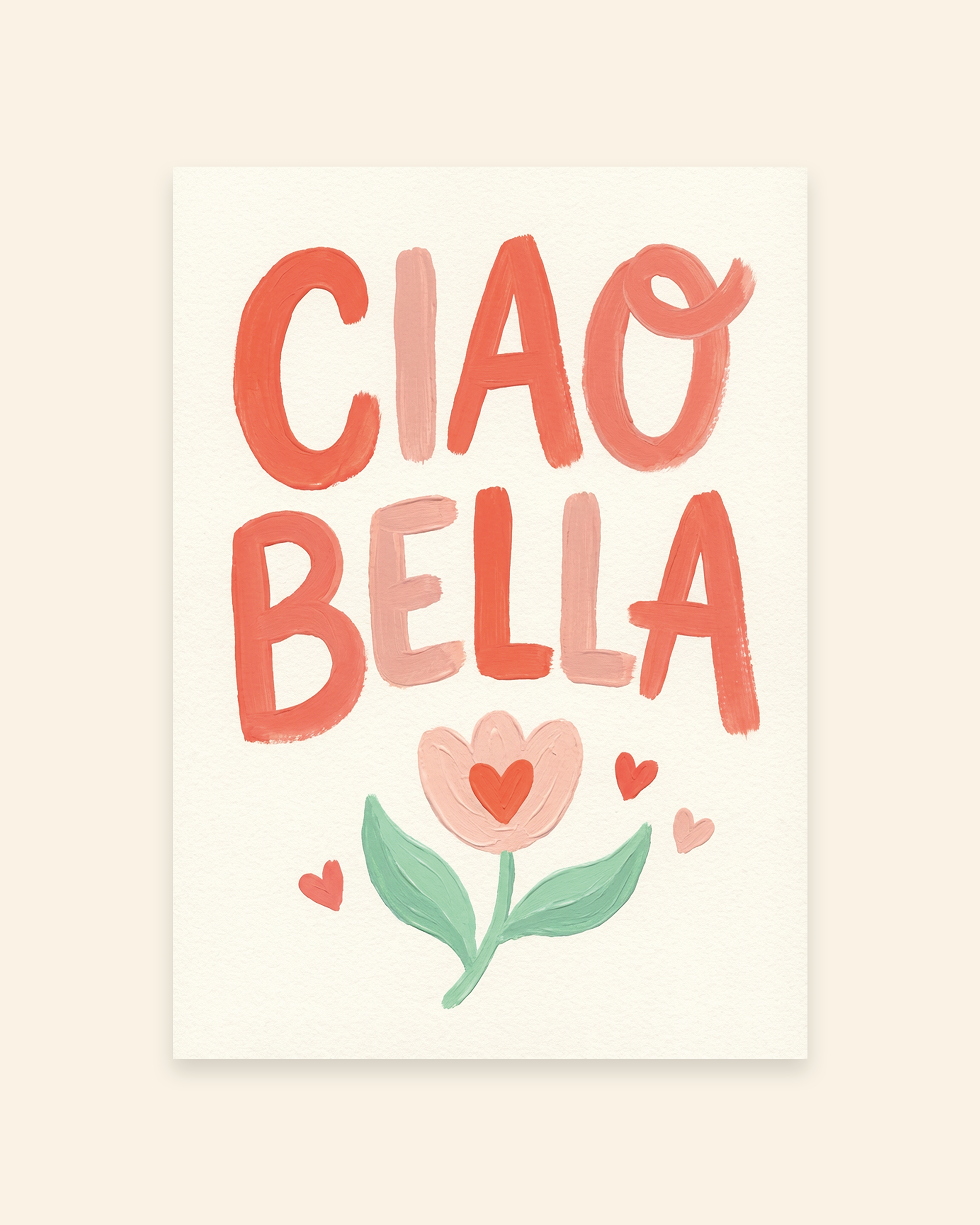 Ciao Bella Typografie Poster