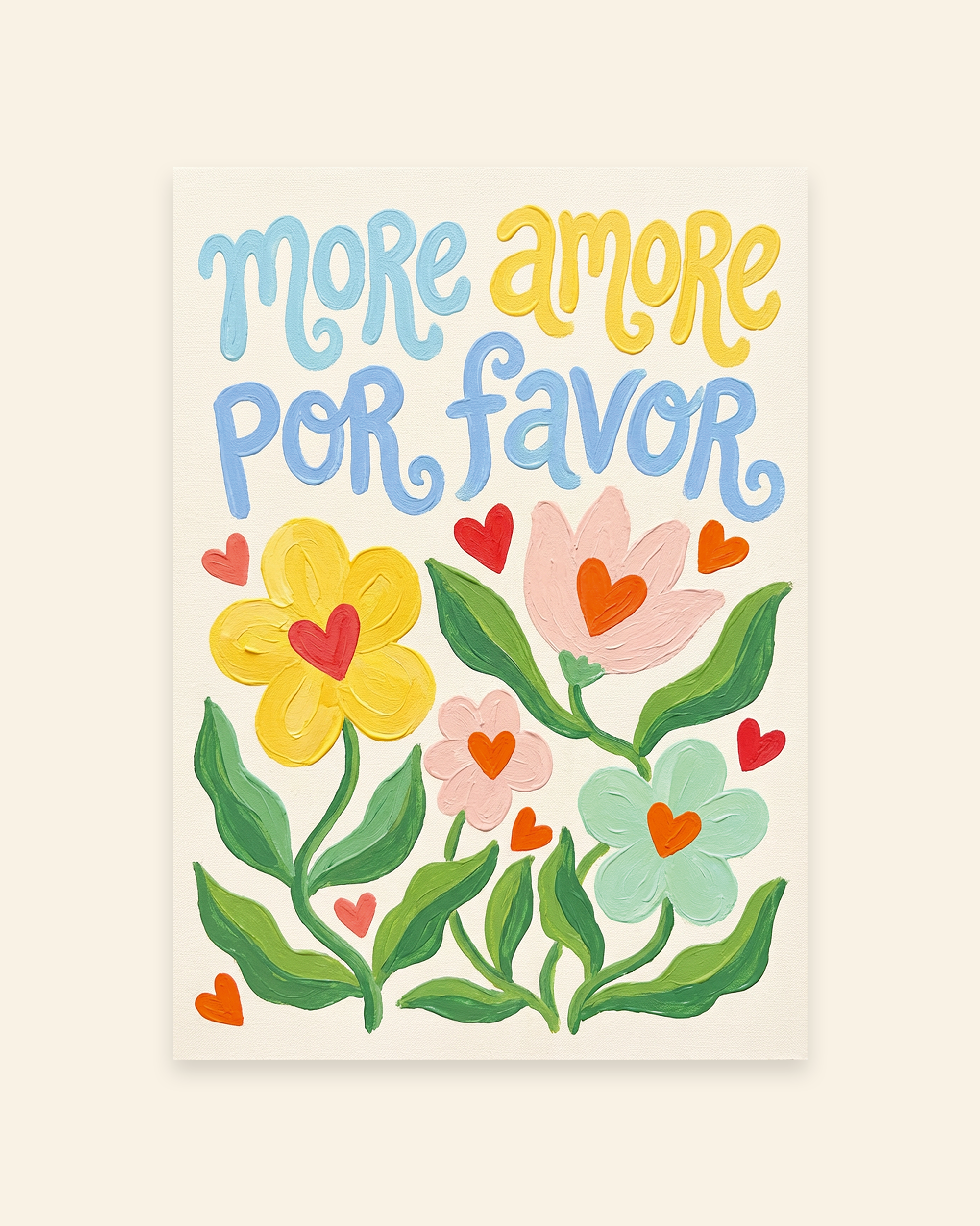 More Amore Por Favor Blumen Poster