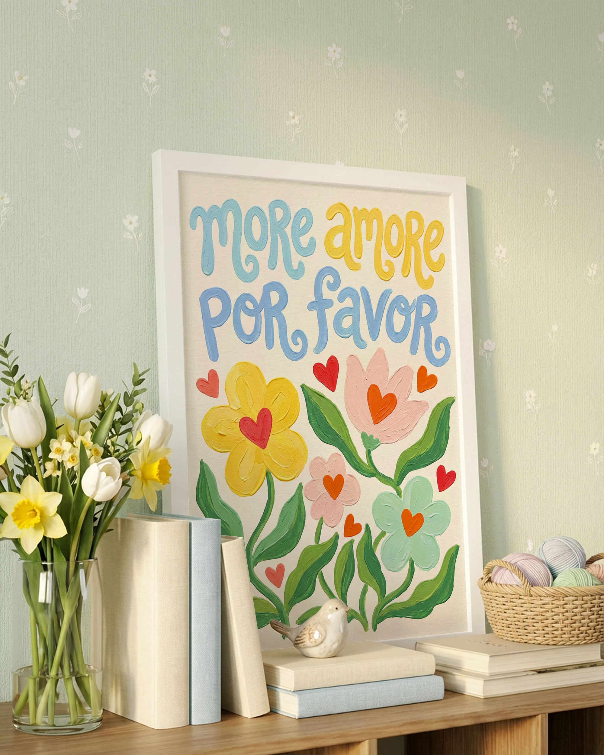 More Amore Por Favor Blumen Poster