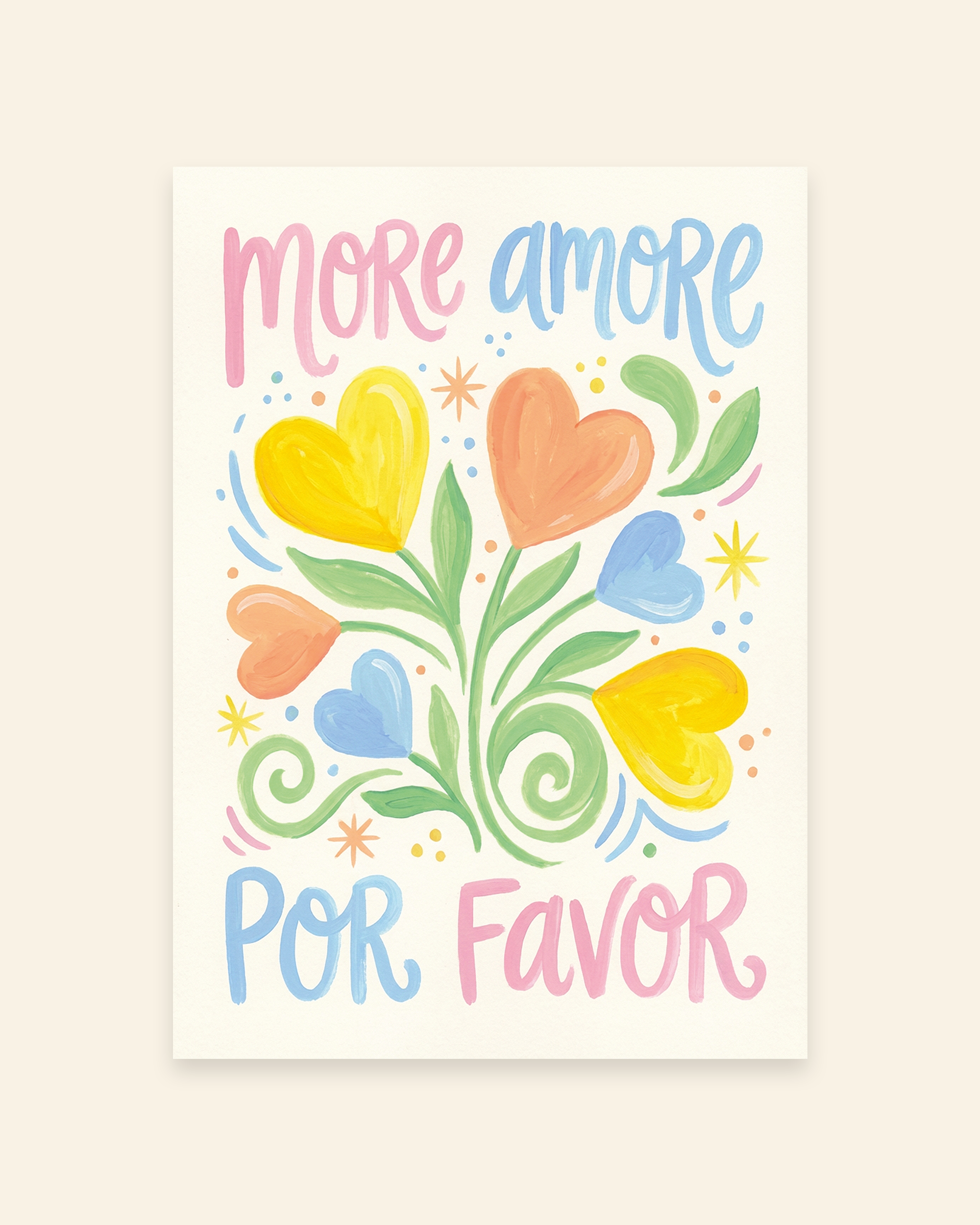 More Amore Por Favor Hearts Poster