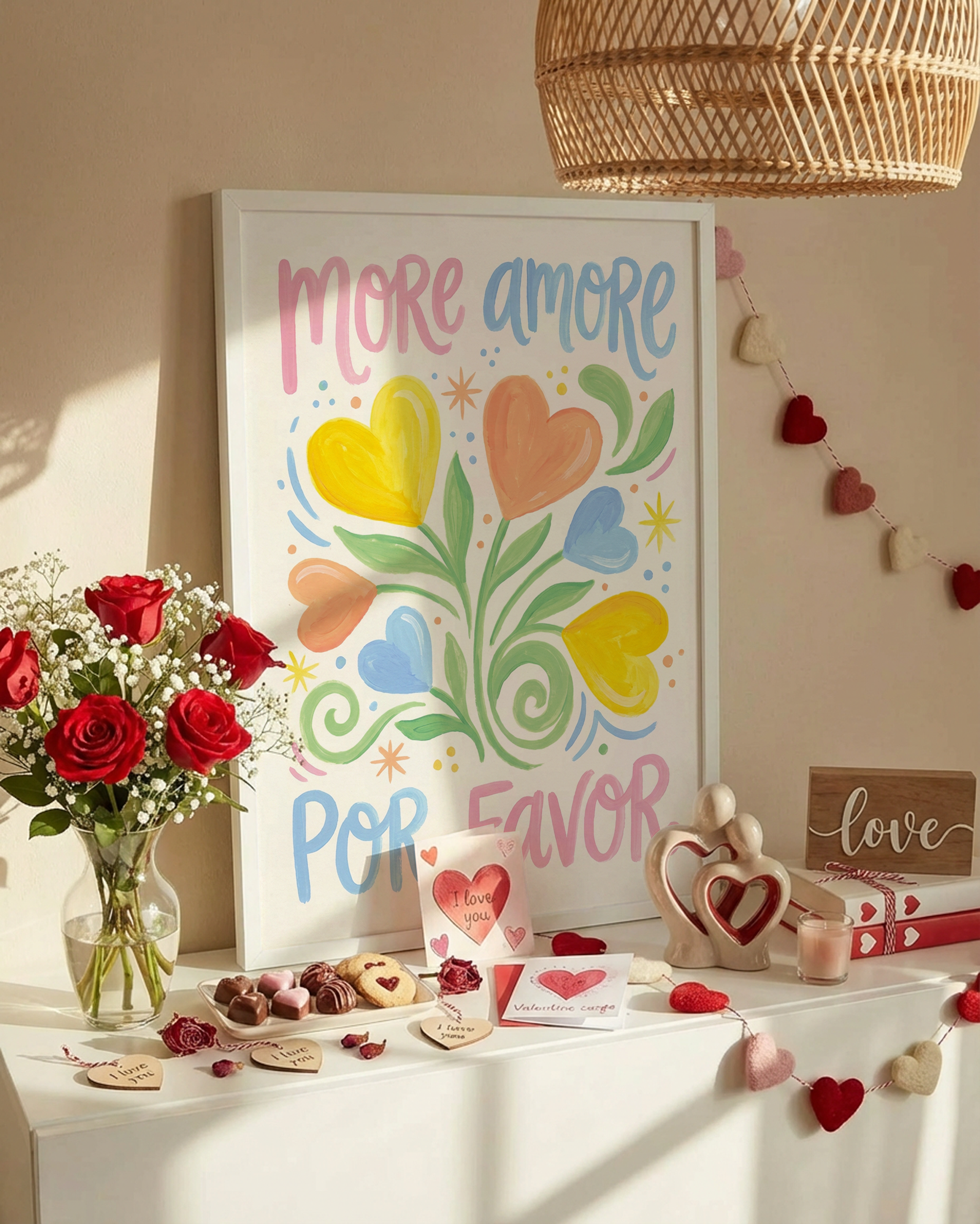 More Amore Por Favor Hearts Poster