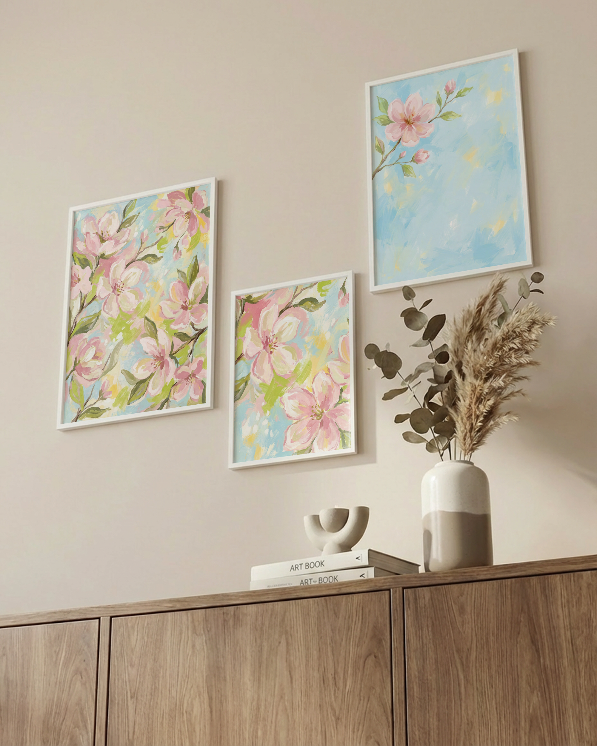 Kirschblüten in Pastellfarben Poster