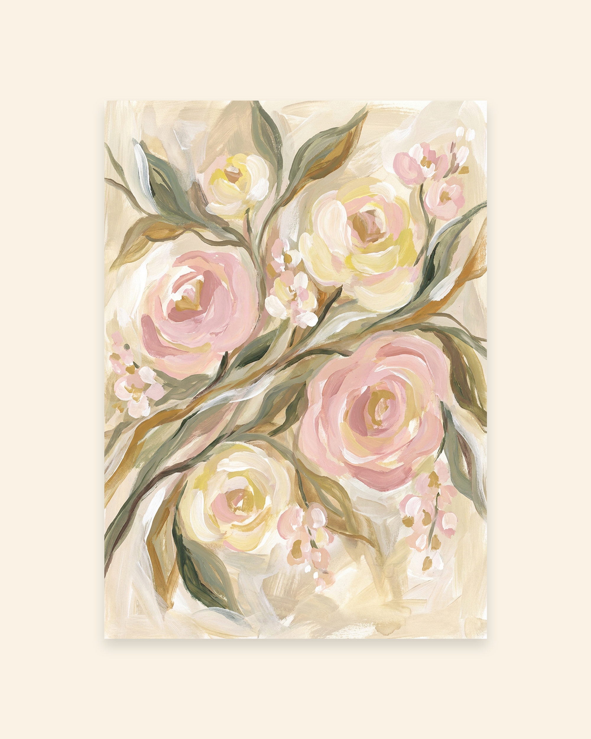 Bundle – Pastellrosen & Bouquet (3er-Set Poster)