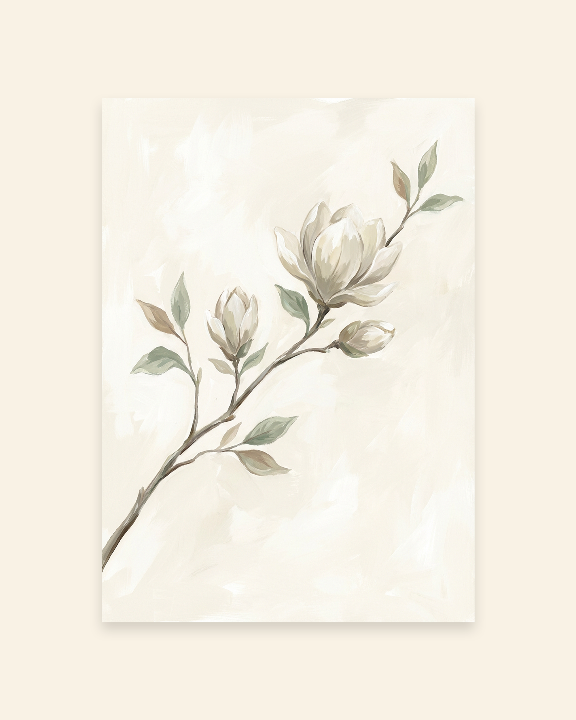 Bundle – Magnolie in Naturtönen (3er-Set Poster)