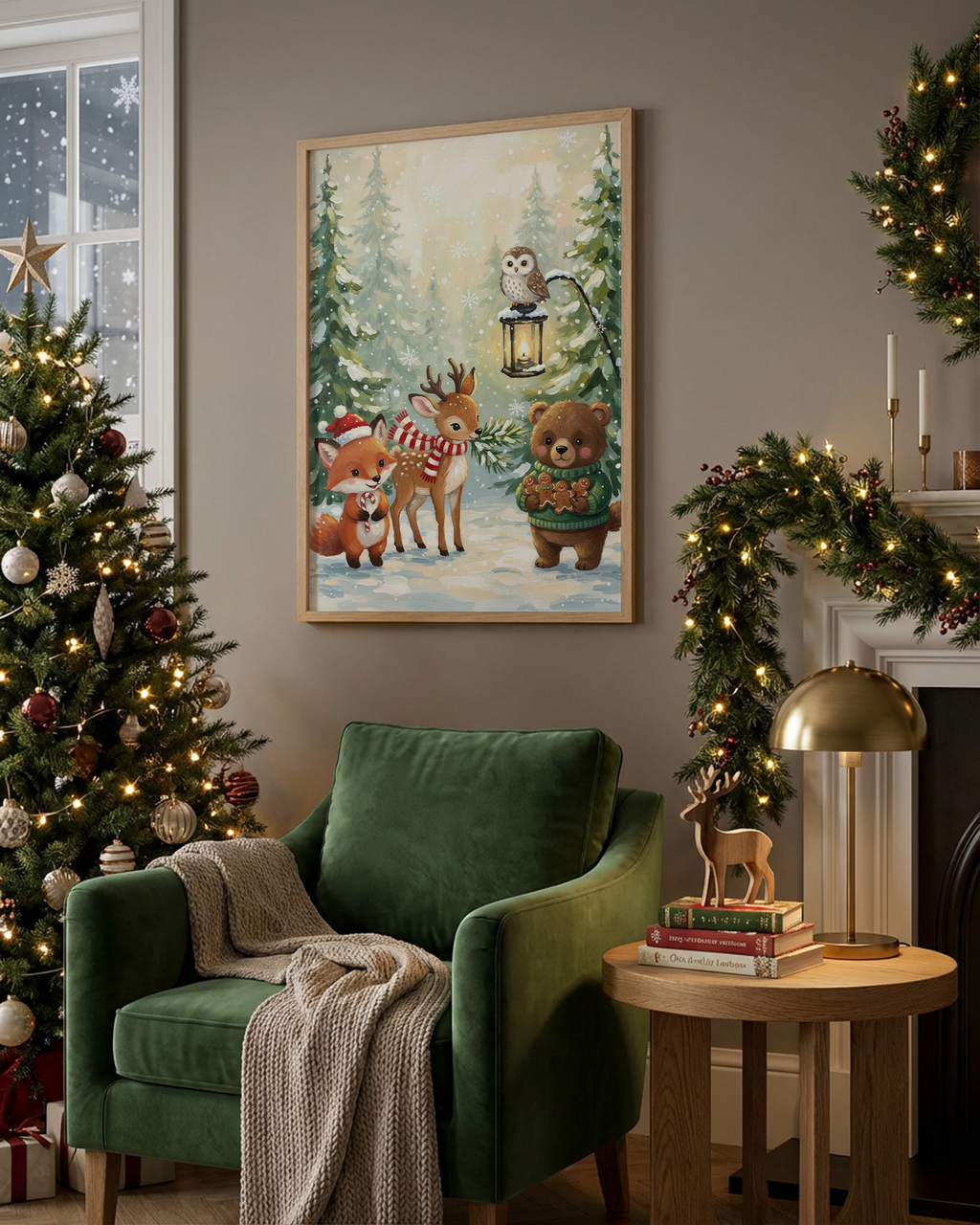 Waldweihnacht im Schneewald Poster